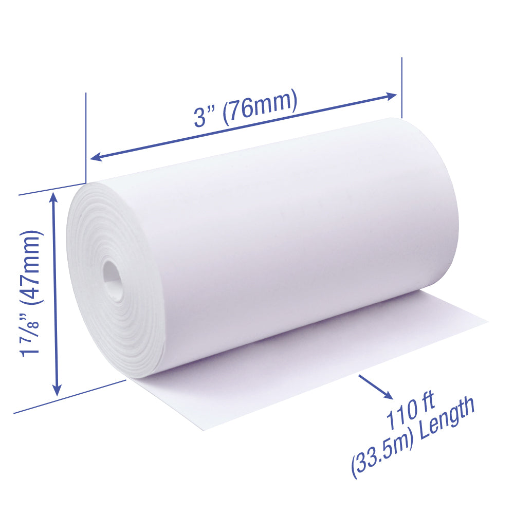 3 x 110 ft x 47mm thermal paper rolls