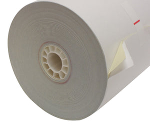 2 Ply Bond Paper Roll 3 1/4 x 95 ft white/canary carbonless 50 rolls