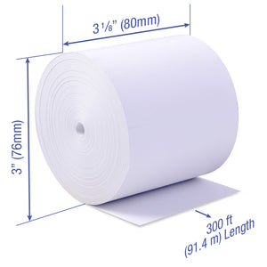 POS1 BPA Free Thermal Paper 3 1/8 x 300 ft CORELESS 50 rolls