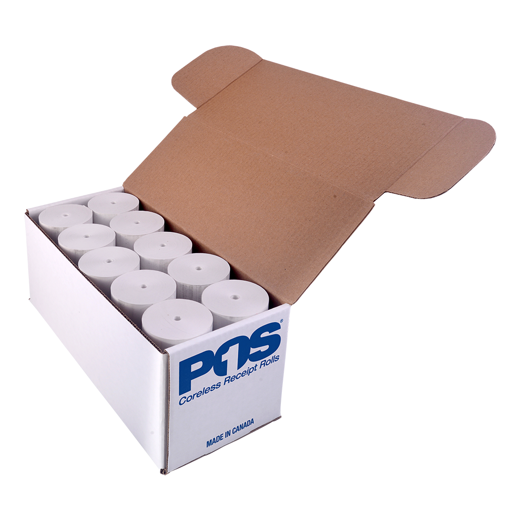 POS1 Thermal Paper 3 1/8 x 300 ft CORELESS BPA Free 20 rolls