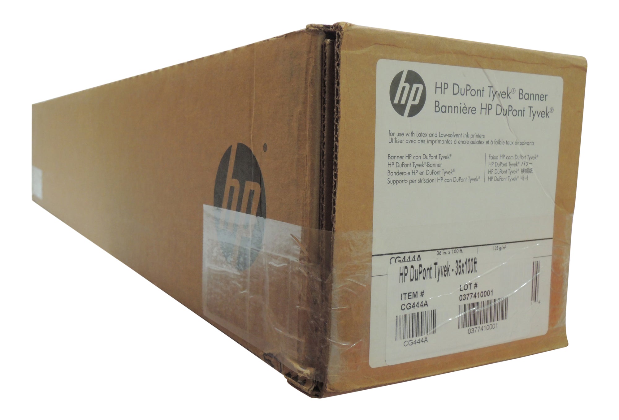 HP CG444A Dupont Tyvek 36 inch x 100 feet, 3" core, Latex compatible